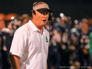 Coach Chad Smothers looked on as the Leesville Pride football team beat Wakefield 52-24 in 2012. Smothers also coached varsity baseball at Leesville.