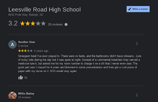 What does Google Reviews Say About Leesville?