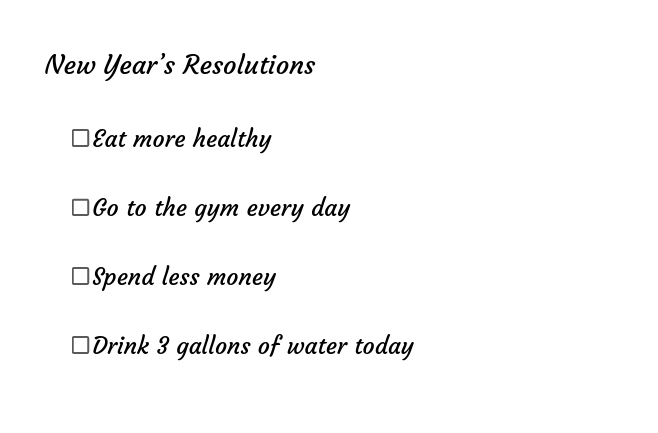 New Year’s Resolutions Through Time